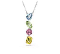 Swarovski Colgante en Y Gema, Tallas mixtas, Multicolor, Baño de rodio