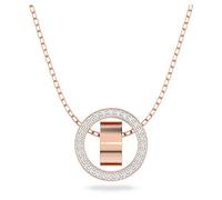 Swarovski Colgante Hollow, Blanco, Baño tono oro rosa