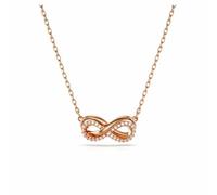 Swarovski Colgante Hyperbola, Pavé, Símbolo del infinito, Blanco, Baño tono oro rosa