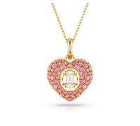 Swarovski Colgante Hyperbola, Talla octogonal, Crystal Pearls, Corazón, Rosa, Baño tono oro