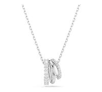 Swarovski Colgante Hyperbola, talla redonda, blanco, baño de rodio