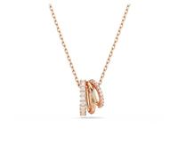Swarovski Colgante Hyperbola, Tallas mixtas, Blanco, Baño tono oro rosa