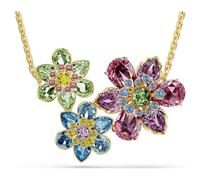 Swarovski Colgante Idyllia, corte mixto, flor, multicolor, chapado en oro