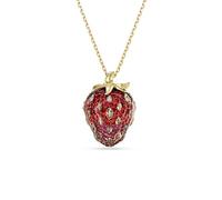 Swarovski Colgante Idyllia, Corte mixto, Fresa, Rojo, Chapado en Oro