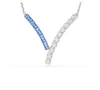 Swarovski Colgante Matrix, cortes mixtos, azul, chapado en rodio