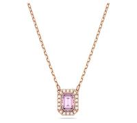 Collar Una, Talla octogonal, Morado, Baño tono oro rosa OS