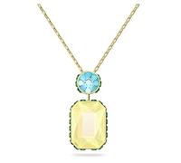 Swarovski Colgante Orbita, Talla octogonal, Multicolor, Baño tono oro