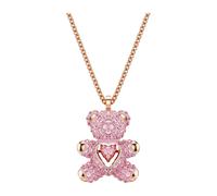 Swarovski Colgante Teddy, Oso, Rosa, Baño tono oro rosa