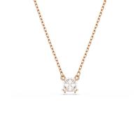 Swarovski Colgante Stilla Attract, Talla cuadrada, Blanco, Baño en tono oro rosa