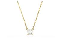 Swarovski Colgante Stilla Attract, Talla cuadrada, Blanco, Baño tono oro