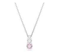 Swarovski Colgante Stilla Attract, Talla redonda, Rosa, Baño de rodio