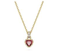 Swarovski Colgante Stilla, Corazón, Rojo, Baño tono oro