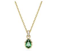 Swarovski Colgante Stilla, Talla pera, Verde, Baño tono oro
