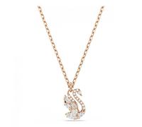 Swarovski Colgante Swan – cisne blanco, baño tono oro rosa – Tallas mixtas