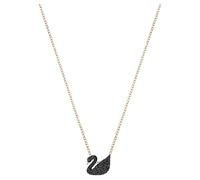 Swarovski Colgante Swarovski Iconic Swan, Negro, Baño En Tono Oro Rosa