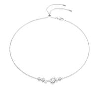 Swarovski Collar Constella, Crystal Pearl, Tallas redondas, Blanco, Baño de rodio