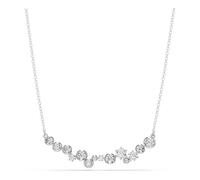 Swarovski Collar Constella en una Delicada Cadena, con una Muestra Central de Varios Cristales en Distintos Tamaños con Engaste de Garra, Talla Mixta, Baño de Rodio, Blanco