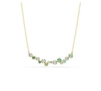Swarovski Collar Constella, Tallas mixtas, Verde, Baño tono oro