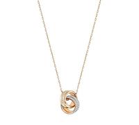 Colgante Hyperbola, Pavé, Círculos entrelazados, Blanco, Baño tono oro rosa