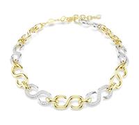 Swarovski Collar Dextera, corte redondo, cadena, blanco, mezcla de acabados