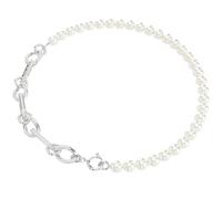 Swarovski - Collar Dextera, Crystal Pearl, Enlaces mixtos, Blanco, Chapado en rodio