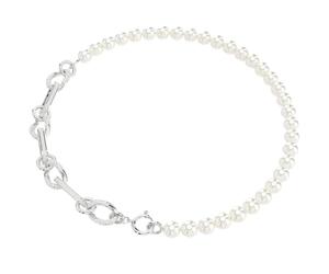 Swarovski - Collar Dextera, Crystal Pearl, Enlaces mixtos, Blanco, Chapado en rodio