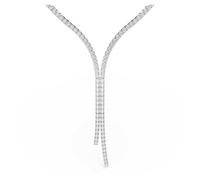 Collar en Y Matrix, Talla redonda, Blanco, Baño de rodio