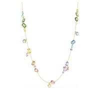 Swarovski Collar Gema, corte mixto, multicolor, chapado en oro