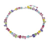 Collar Gema, Tallas mixtas, Multicolor, Baño de rodio