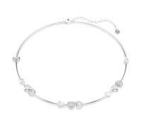 Swarovski Collar Idyllia, corazón con flecha, blanco, baño de rodio