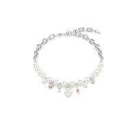 Swarovski Collar Idyllia, Crystal Pearl, corte mixto, blanco, chapado en rodio