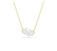 Swarovski Collar Mesmera Attract, Corazón, Blanco, Baño tono oro