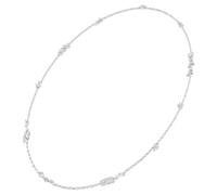 Swarovski Collar Mesmera, corte marquesa, blanco, chapado en rodio