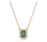 Collar Una, Talla octogonal, Verde, Baño tono oro rosa OS