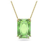 Swarovski Collar Millenia para Mujer, con Cristal Verde de Talla Octogonal, Baño Tono Oro, Colección Millenia de Swarovski