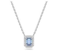 Swarovski Collar Milenia para Mujer, con Cristal Danzante Azul y Baño de Rodio, Cristales de pavé, Colección Millenia de Swarovski