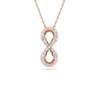 Colgante Hyperbola, Símbolo del infinito, Blanco, Acabado en oro rosa de 18 quilates OS