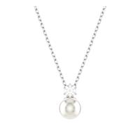 Swarovski Colgante Matrix, Perla de cristal, Talla redonda, Blanco, Baño de rodio