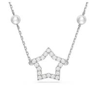 Swarovski Collar Stella, Cristales Pavé Blancos en un Baño de Rodio, de la Colección Stella