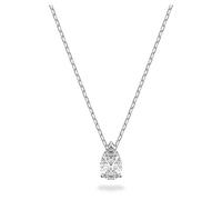 Swarovski Collar Attract para Mujer, con Cristal Transparente de Talla Pera, Baño de Rodio, Colección Attract de Swarovski