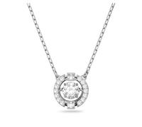 Swarovski Collar Sparkling Dance Round, Blanco, Baño De Rodio