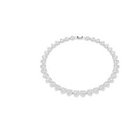 Swarovski Collar Tennis Ariana Grande x, Tallas mixtas, Corazón, Blanco, Baño de rodio