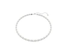 Swarovski Collar Matrix Tennis, Perla de cristal, Talla redonda, Blanco, Baño de rodio
