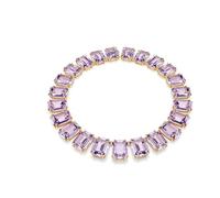 Swarovski Collar Tennis Millenia, Talla octogonal, Morado, Baño tono oro, Talla única