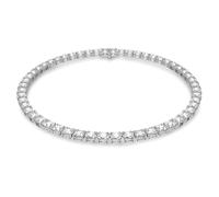 Swarovski Collar Tennis Millenia, Talla cuadrada, Blanco, Baño de rodio