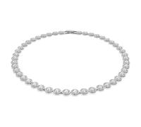 Collar Tennis Una Angelic, Talla redonda, Blanco, Baño de rodio M