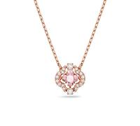 Swarovski Collar Una, Trébol, Rosa, Baño tono oro rosa