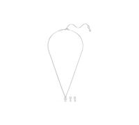 Swarovski Conjunto Matrix, Perla de cristal, Talla redonda, Blanco, Baño de rodio