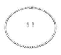 Swarovski Conjunto Matrix Tennis, Talla redonda, Blanco, Baño de rodio