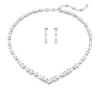 Swarovski Conjunto Mesmera, Tallas mixtas, Blanco, Baño de rodio